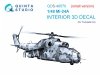 Quinta Studio QDS-48570 Mi-24A 3D-Printed & coloured Interior on decal paper (Trumpeter) (small version) 1/48